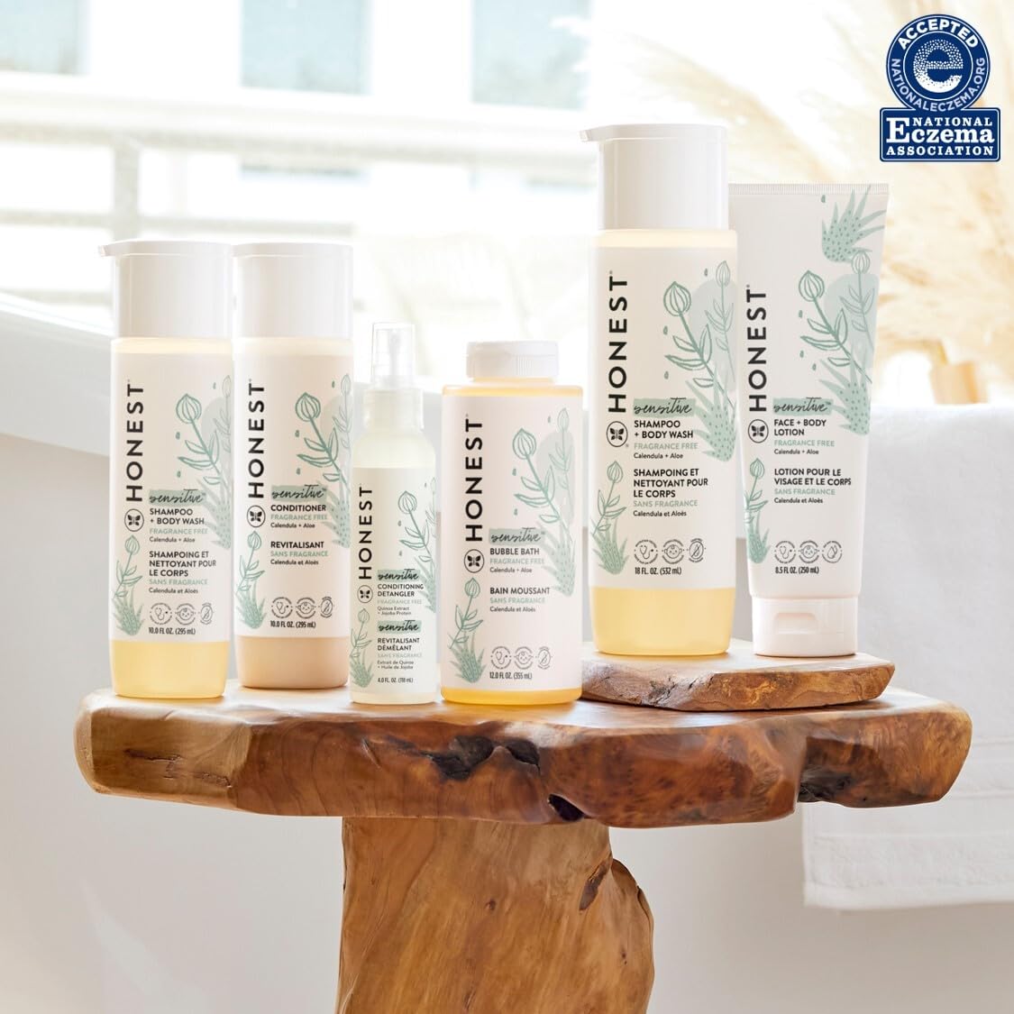 The Honest Company 2-in-1 Cleansing Shampoo + Body Wash for Sensitive Skin | Gentle for Baby | Naturally Derived, Tear-free, Hypoallergenic | Fragrance Free, 18 fl oz