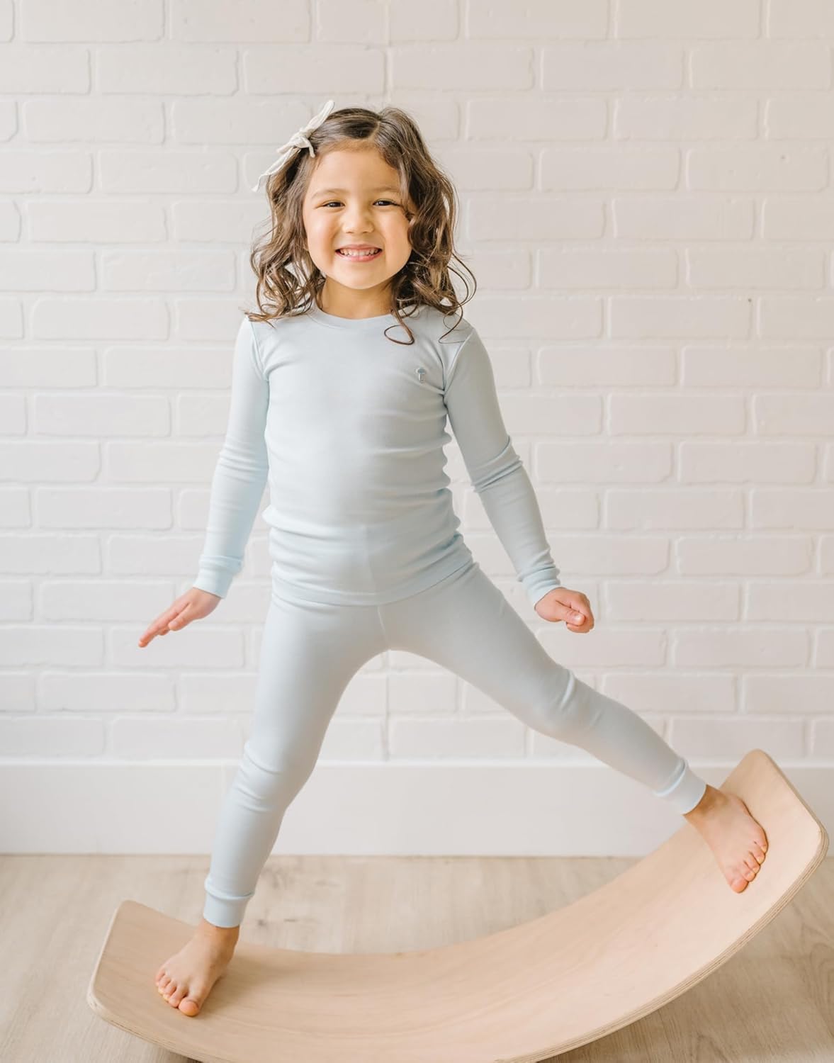 moimoln 6M-8Y Modal Cotton Solid Soft Breathable Baby Toddler Boys Girls Snug fit Pjs Long Sleeve Pajamas Set Sleepwear Daily