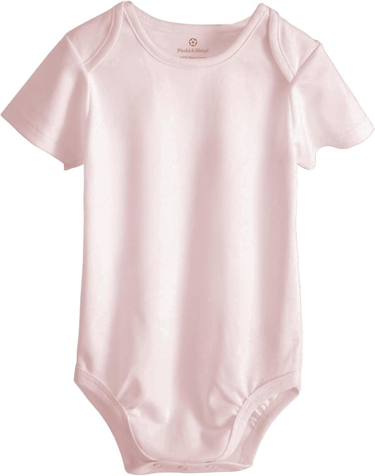 Pimbi&Bimpi Premium Peruvian Pima Cotton Baby Bodysuit - Short Sleeve Romper
