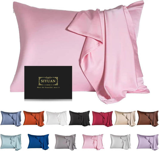 Mulberry Silk Pillowcase for Hair and Skin,Toddler Size Kids Silk Pillow Case with Hidden Zipper,Allergen Proof Dual Sides Soft Breathable Smooth Silk Pillow Cover(Toddler,Pink)