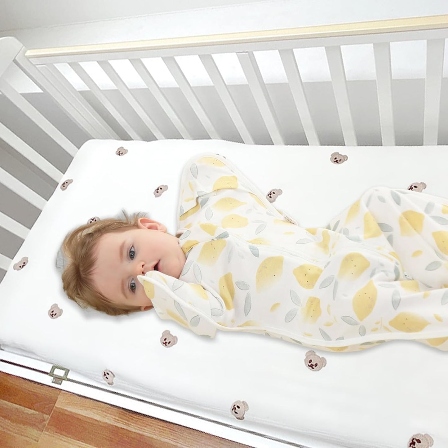 Baby Swaddle Sleep Sacks 0-3 Months - Transitional Swaddles Bag with Arms Up Design, Newborn Sleep Sack, Nursery Swaddling Blankets, Infants, Breathable Soft(Small)