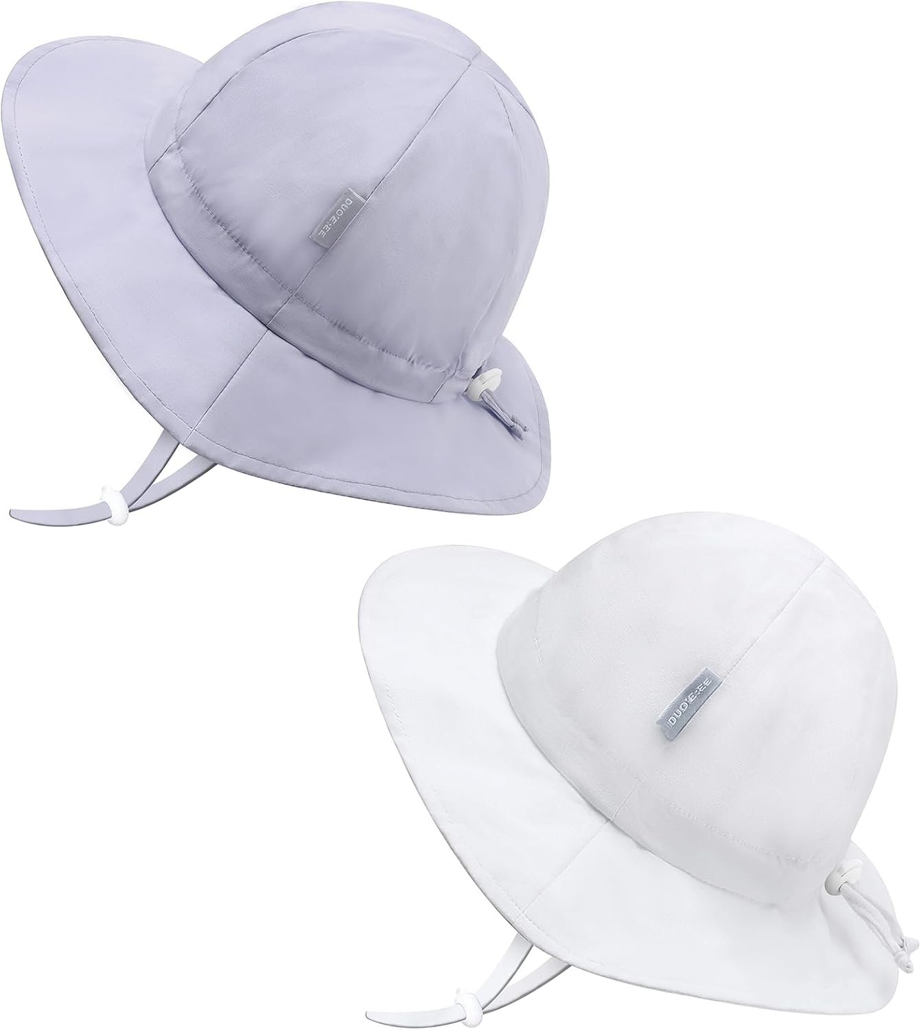 UPF 50+ Baby Bucket Hat - Wide Brim Sun Protection Beach Cap for Girls - Cute & Adjustable Toddler Hat