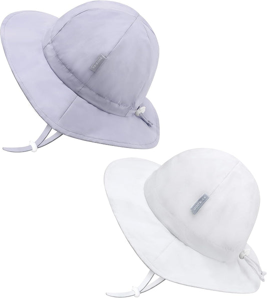 UPF 50+ Baby Bucket Hat - Wide Brim Sun Protection Beach Cap for Girls - Cute & Adjustable Toddler Hat