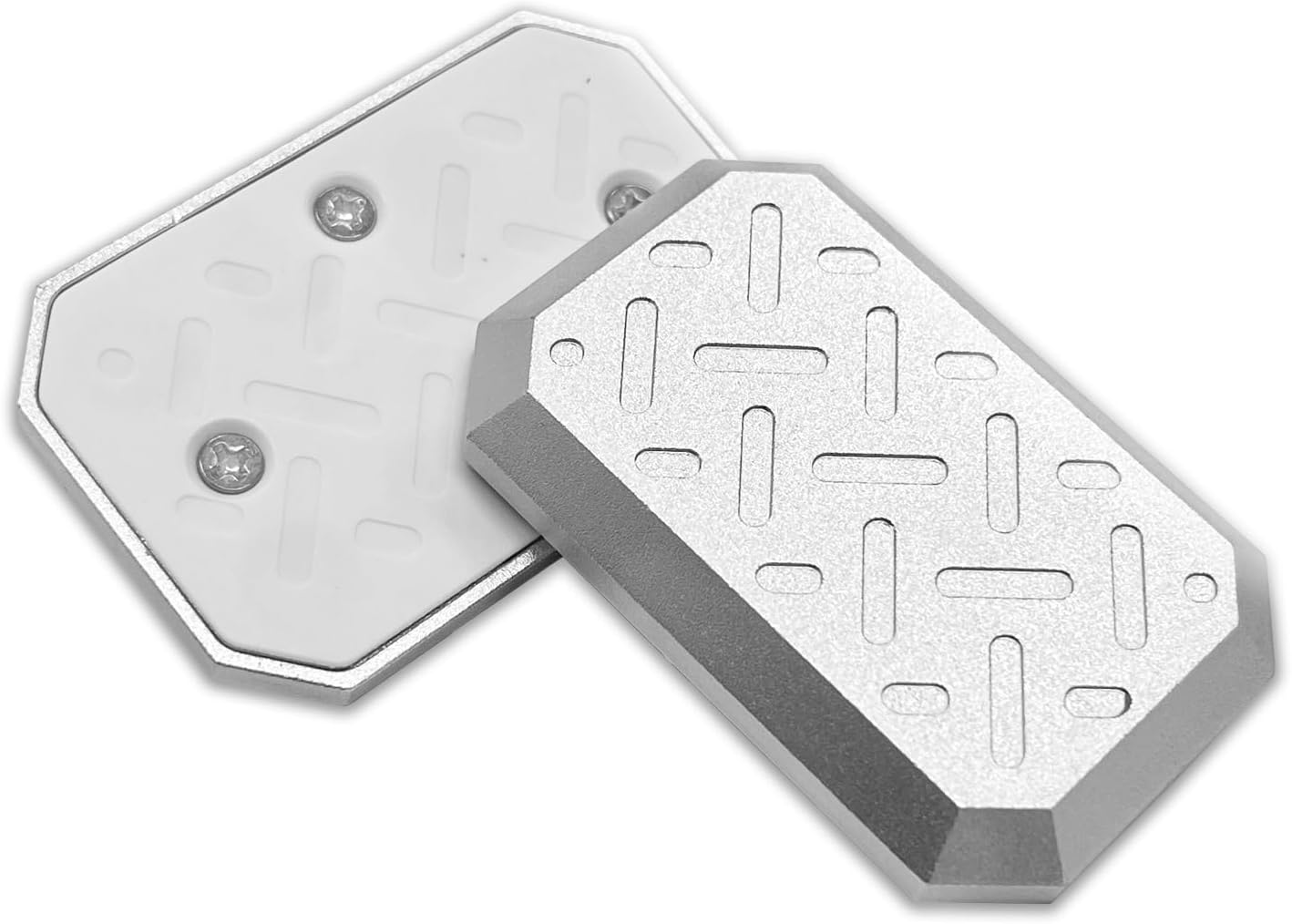 Magnetic Metal Fidget Toys, Aluminium Alloy Push Card Fidget Slider Stress Relief Toy, EDC Adult Fidget Toys, ADHD Autism Sensory Toys, Office Desk Toys for Boyfriend and Father (Silver)