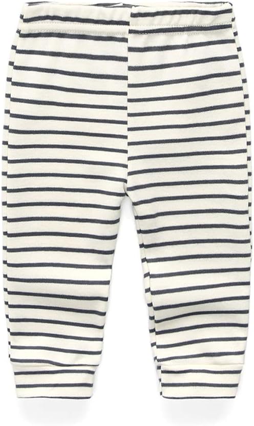 Unisex Newborn Baby Cotton 4-Pack Pants Embroidery Pringting Casual Leggings 0-24 Months for Boys and Girls