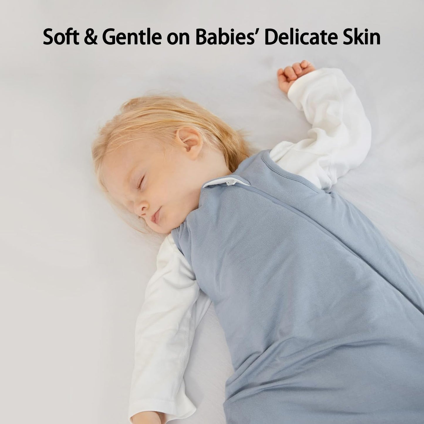 BubblePanda Rayon Made from Bamboo Sleep Sack 18-24 Months 0.5 Tog Soft Lightweight Toddler Sleep Sack 2t for Babies 2-Way Zipper Wearable Blanket Baby 18 Months