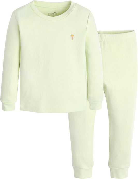 moimoln 6M-8Y Modal Cotton Solid Soft Breathable Baby Toddler Boys Girls Snug fit Pjs Long Sleeve Pajamas Set Sleepwear Daily