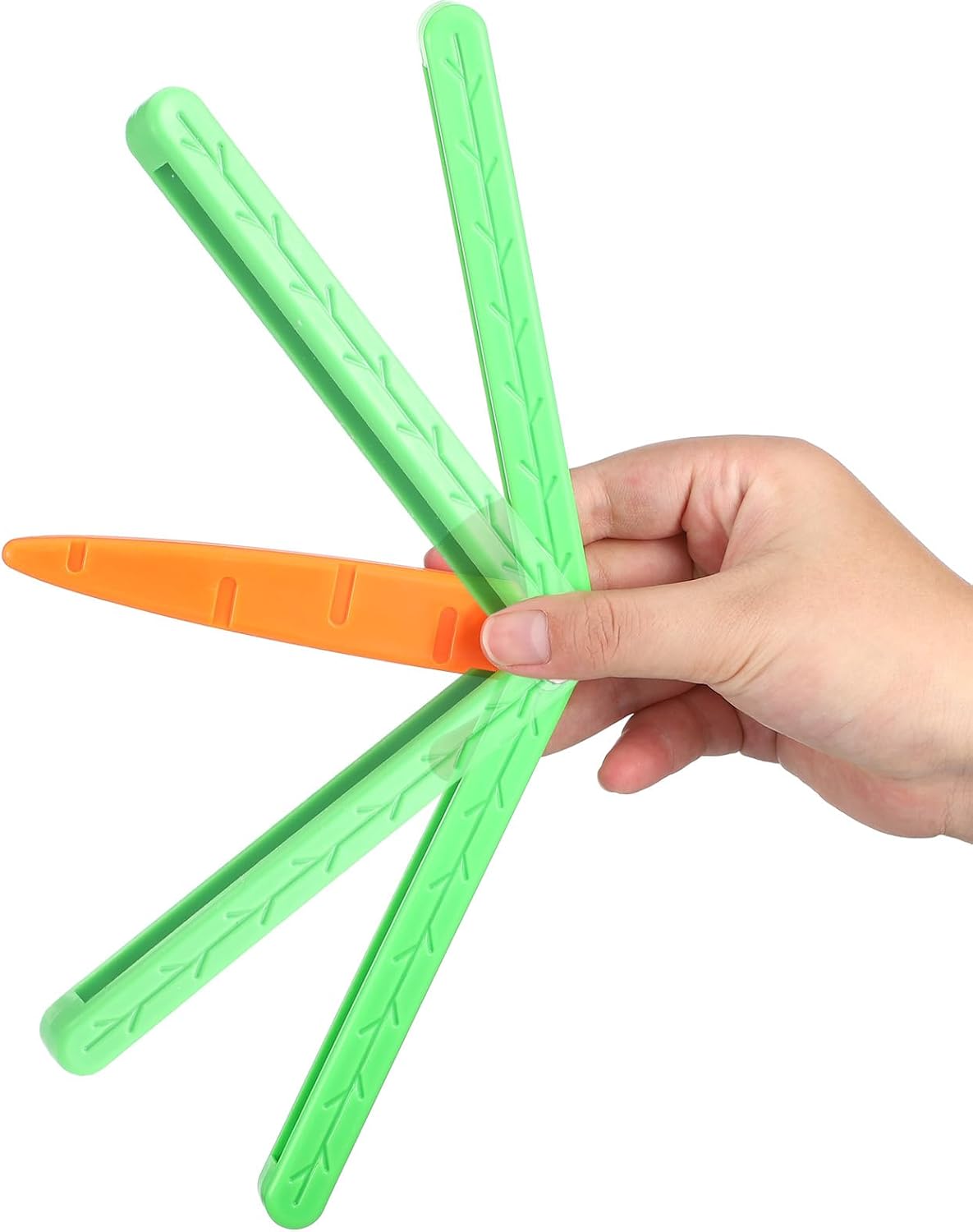 Toy Knife Carrot Knife Toy Butterfly Toy Knife Plastic Gift for Adults ADHD Fidget Toys Stress Sensory Toy for Autism Add Anxiety Relief, Large(6 Pcs, Normal)