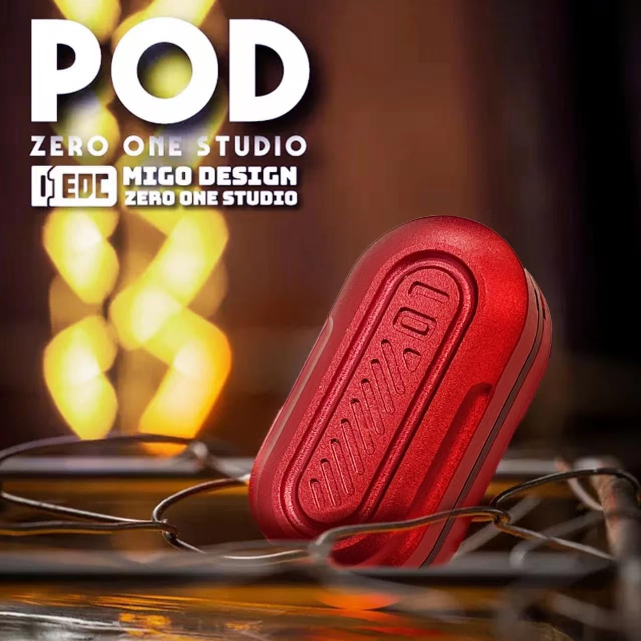 Fidget Slider EDC Adult Metal Fidget Toys ADHD Tool Anxiety Stress Relief Toys Fun Office Desk Toys Gifts for Boyfriend and Father (Blue)