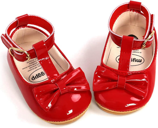 Baby Shoes Mary Jane Flats Non Slip Soft Sole Infant Toddler Sneakers First Walkers Party Christmas Dress Shoes