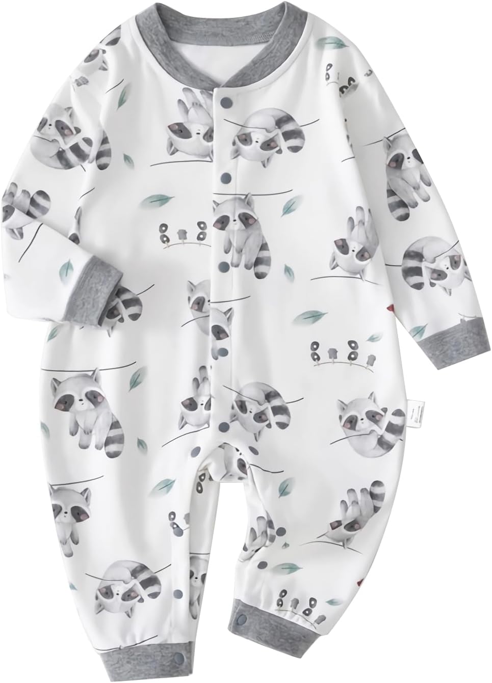 100% Organic Cotton Soft 3-24 Months Baby Romper Jumpsuits for Boys and Girls Unisex Long Sleeve