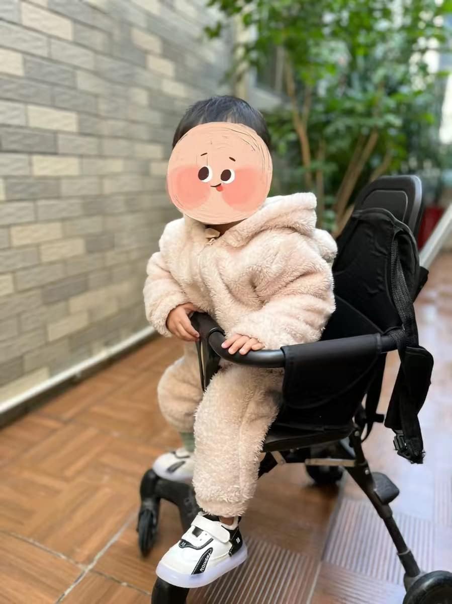 Newborn Baby Snowsuit Fleece Lined Onesie Outfits Warm Hooded Romper for Infant