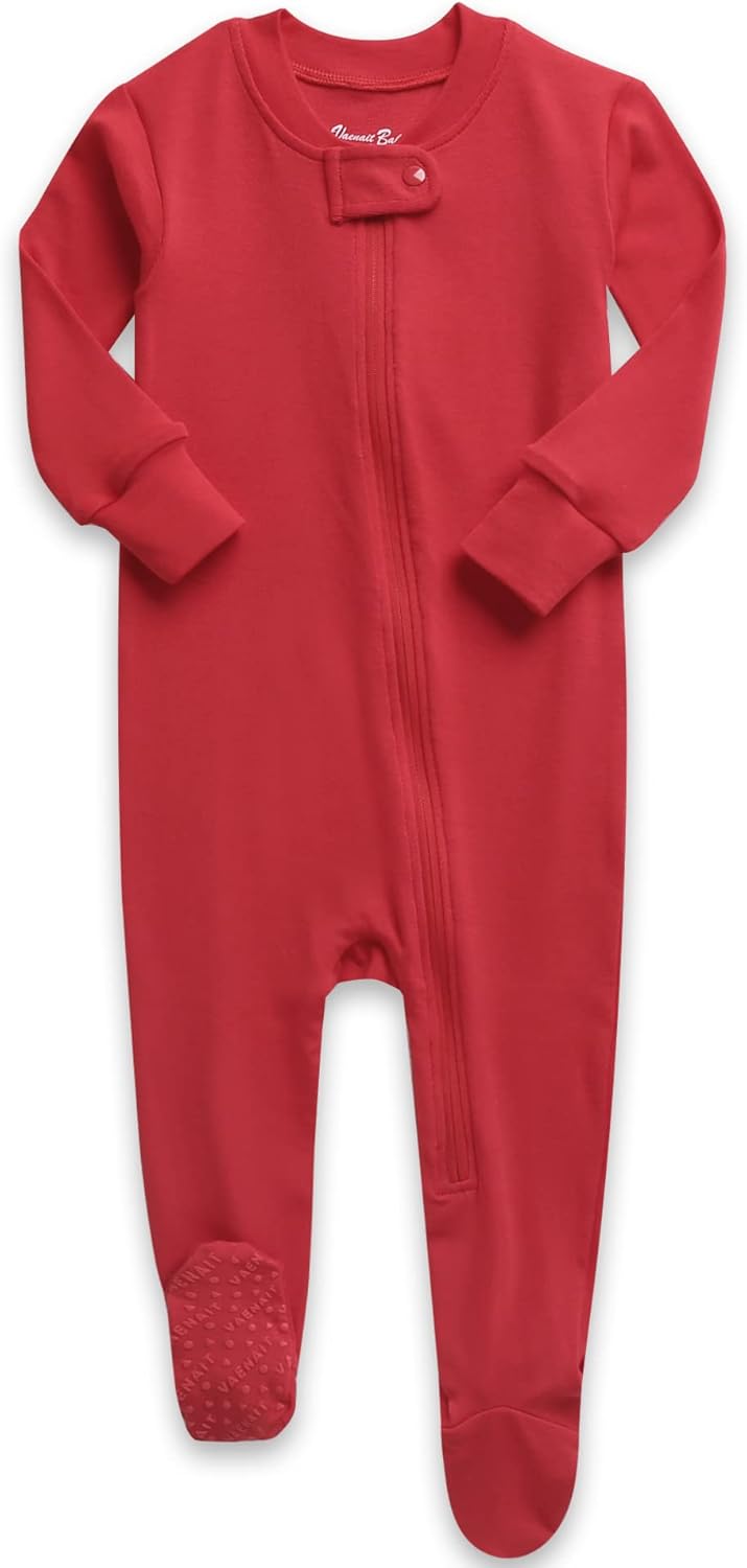VAENAIT BABY Infant Toddler Boys Girls Footed One-Piece Sleep and Play Premium Modal Pajamas 1-2 Pieces
