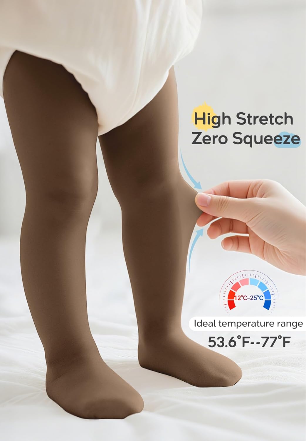 Ultra Soft Toddler Ballet Tights for Girls - Footed Dance Tights Colorful Baby Girls Leggings for Daily Party Halloween 1-6T