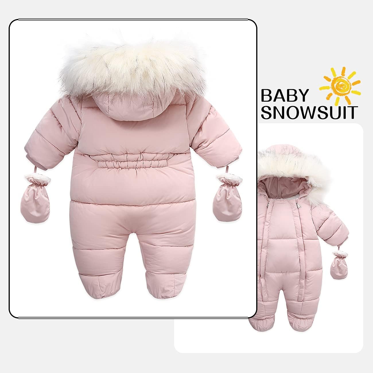 Baby Girl Winter Snowsuit Toddler Jacket Clothes For Boy Infant Jumpsuit Hoodied
