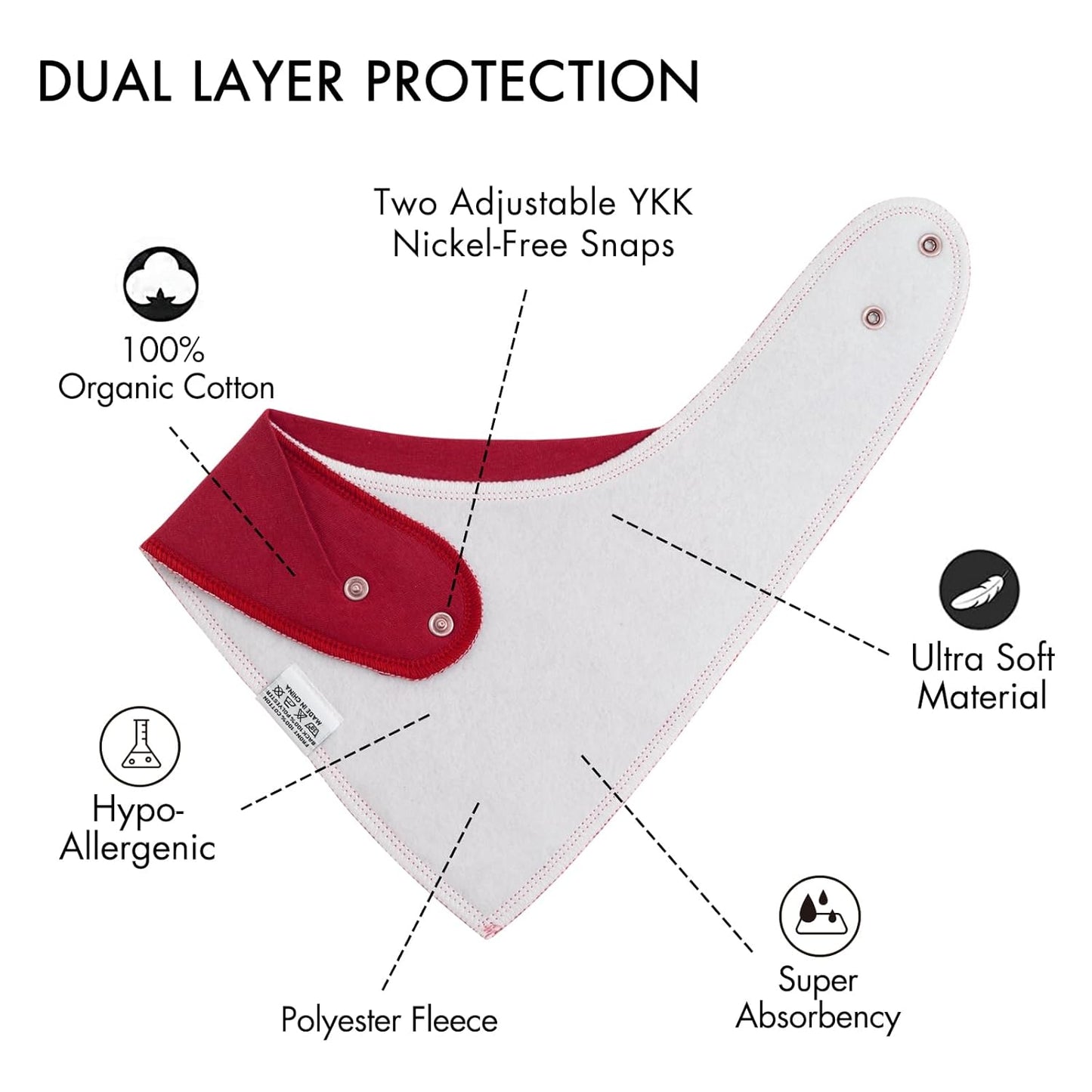 Baby Bandana Drool Bibs for Girls,Super Absorbent Triangle Baby Bibs for Drooling and Teething,100% Cotton Soft for Infant,Newborn 12Pack