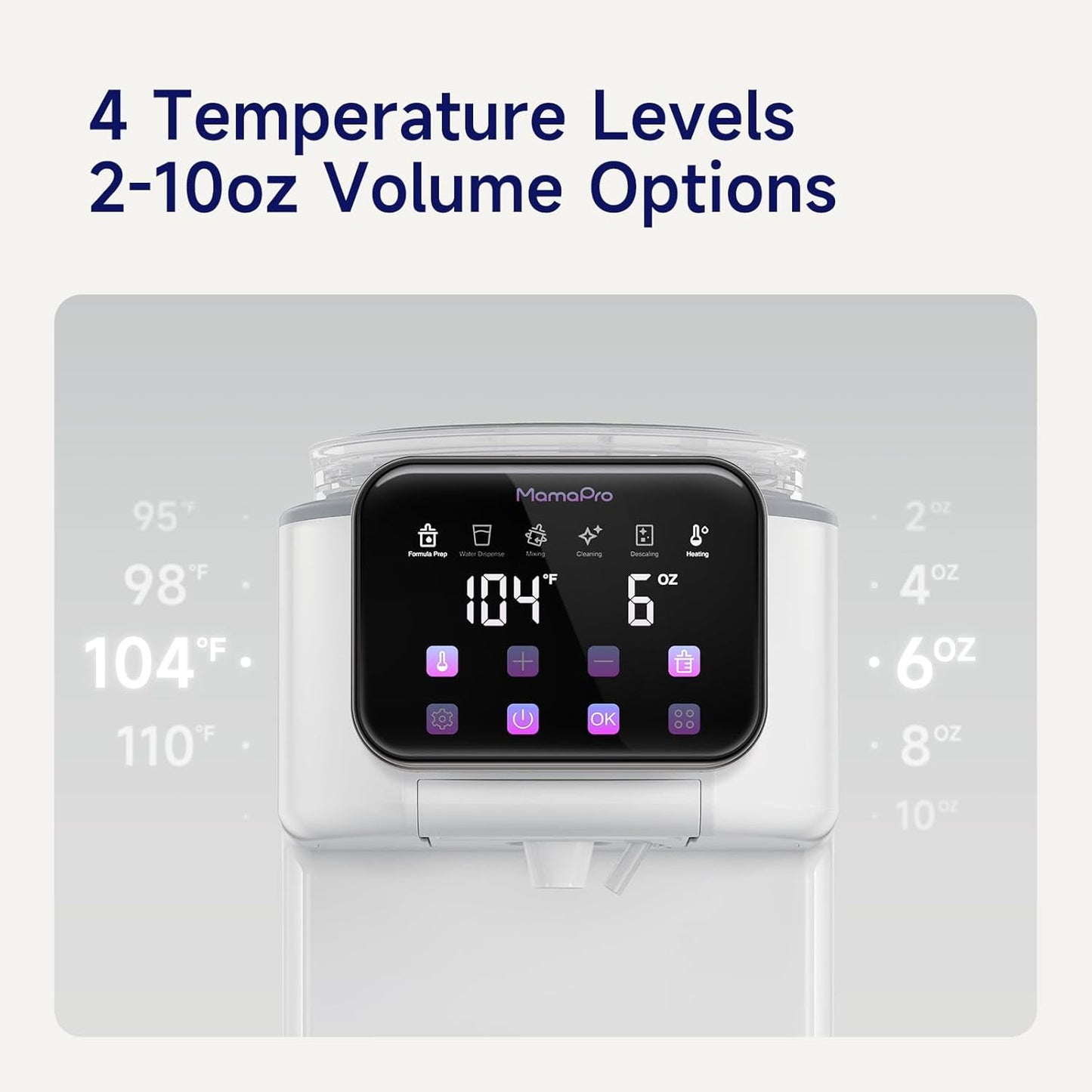 PureMix Baby Formula Dispenser - Formula Maker - Automatic Powder Blending with Accurate Temperature Control, Compatible with Most Formula Brands and Bottle Sizes
