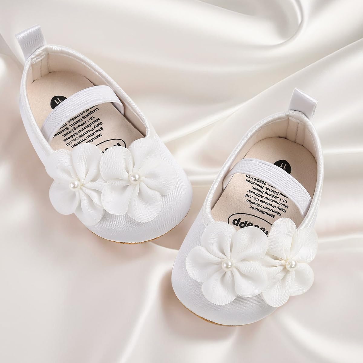 Baby Shoes Mary Jane Flats Non Slip Soft Sole Infant Toddler Sneakers First Walkers Party Christmas Dress Shoes