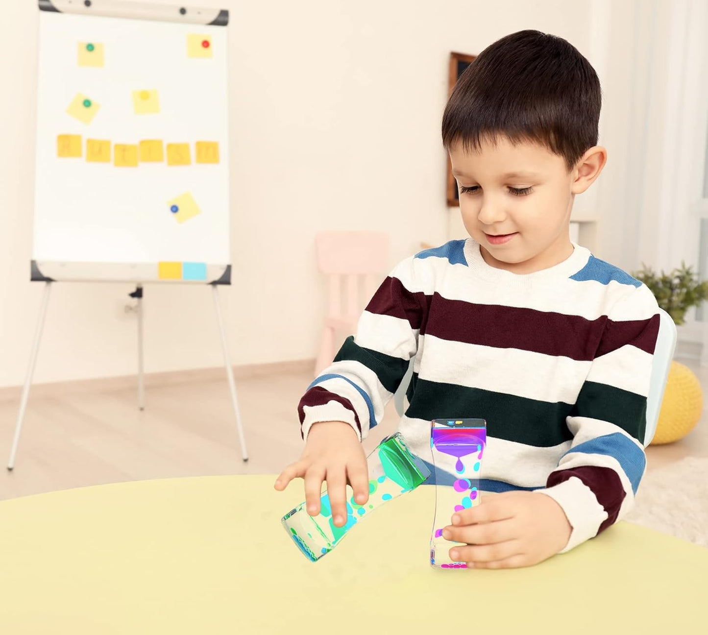 Liquid Motion Bubbler Timer 2Pack Sensory Toy for Relaxation,Liquid Motion Timer Toy Floating Color Lava Timer-Relaxing Liquid Bubbler Timer Calming Toy