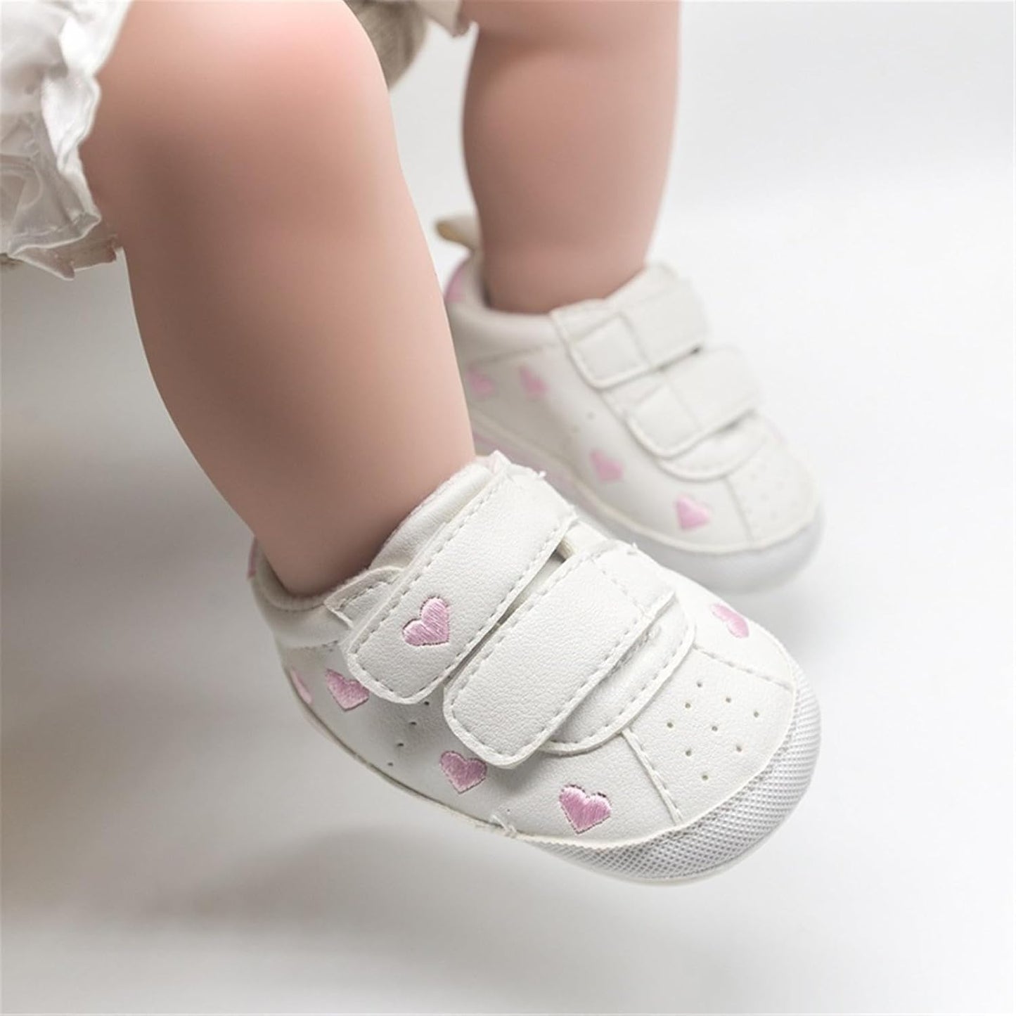 SOFMUO Baby Boys Girls High Top Ankle PU Leather Sneakers Soft Rubber Sole Infant Moccasins Newborn Oxford Loafers Anti-Slip Toddler Wedding Uniform Dress Shoes