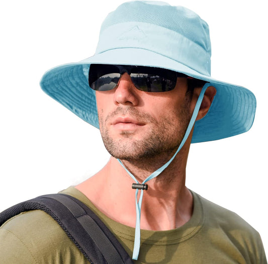Sun Hats for Men Women Fishing Hat UPF 50+ Breathable Wide Brim Summer UV Protection Hat