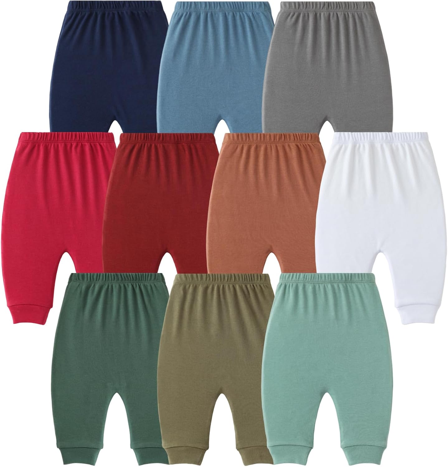 Hakochia Baby Pants for Boys & Girls: 100% Cotton, Soft, Comfy, Ample Diaper Room 0-36 Months