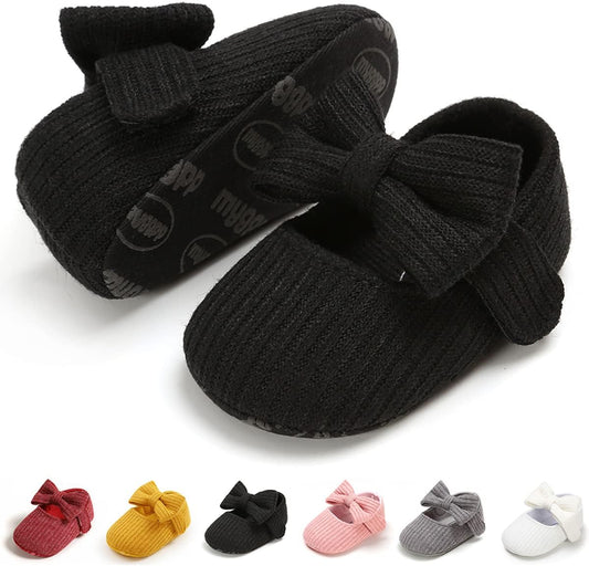 Baby Shoes Mary Jane Flats Non Slip Soft Sole Infant Toddler Sneakers First Walkers Party Christmas Dress Shoes