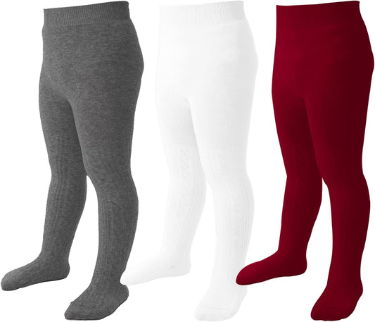 Mini angel Baby Tights Toddler Girl Tights Seamless Cable Knit Leggings Soft Cotton Stockings Pantyhose 3/4/5 Pack