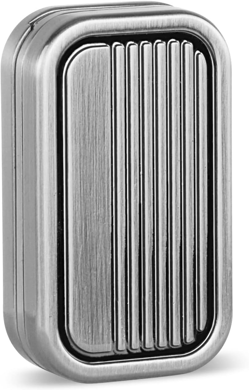 EDC Metal Fidget Slider Toys- Stress Relief EDC Fidget Slider Casual Metal Adult's Hand Toys Office Desk Toys Gifts Stress Toys for Adults(RE-Silver)