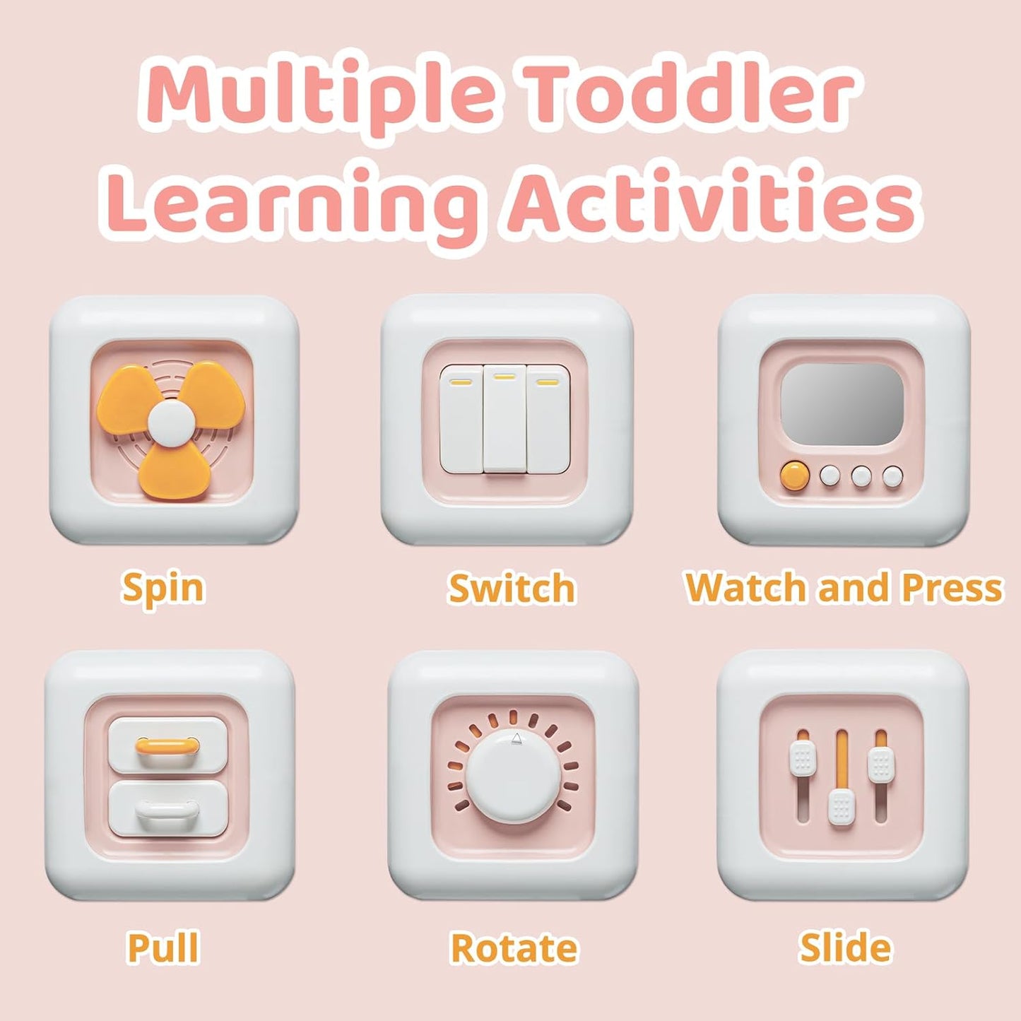 Busy Cube Toys for 1 Year Old Girl Gifts, Montessori for Baby Girl, Travel Sensory Toys for Toddlers 1-3, Learning Fine Motor Skills| 1st Birthday Girl Gifts 12 Months +