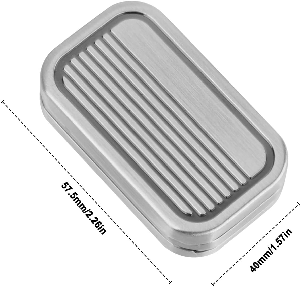 EDC Metal Fidget Slider Toys- Stress Relief EDC Fidget Slider Casual Metal Adult's Hand Toys Office Desk Toys Gifts Stress Toys for Adults(RE-Silver)