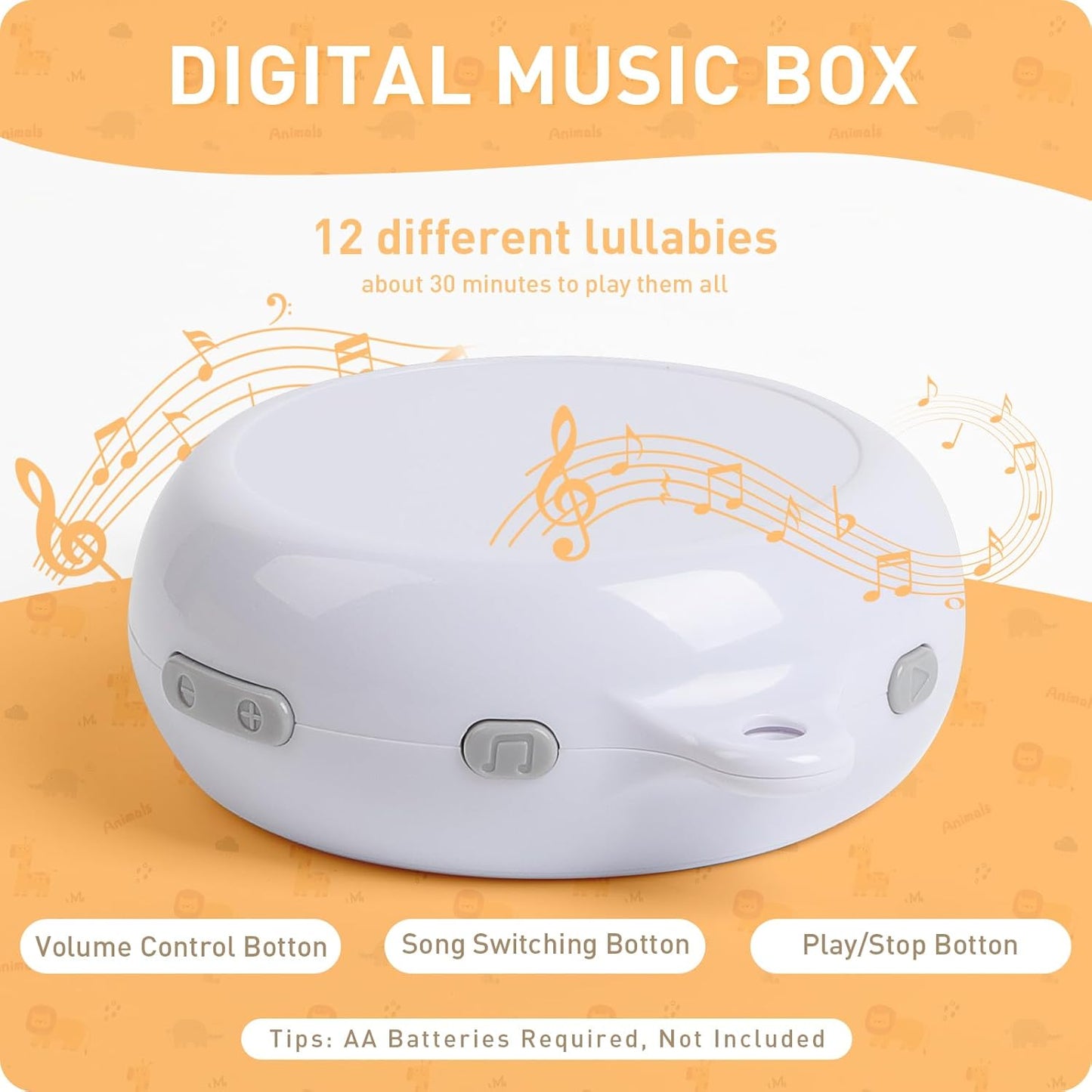 Baby Crib Mobile - Jungle Animal Mobile for Crib Nursery Musical Mobile Gender Neutral for Boys and Girls with 12 Lullabies Ceiling Mobile Presents for Newborn