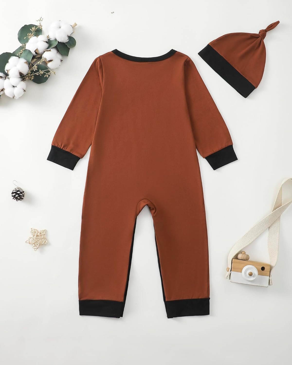NZRVAWS Baby Boy Clothes Preemie Infant Boy Bear Outfits Jumpsuit Bodysuit Letter Print Romper