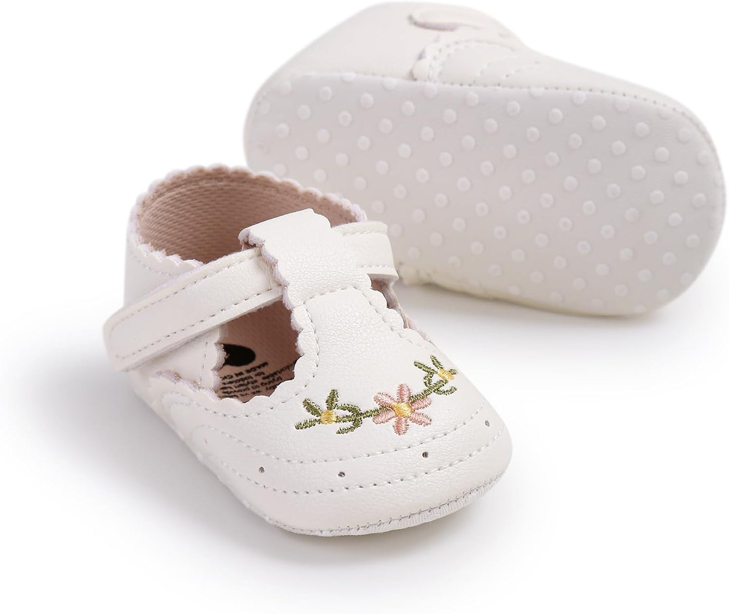 Baby Shoes Mary Jane Flats Non Slip Soft Sole Infant Toddler Sneakers First Walkers Party Christmas Dress Shoes