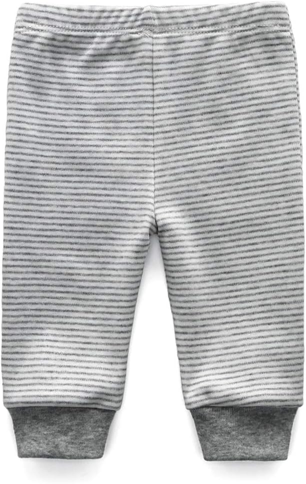 Unisex Newborn Baby Cotton 4-Pack Pants Embroidery Pringting Casual Leggings 0-24 Months for Boys and Girls