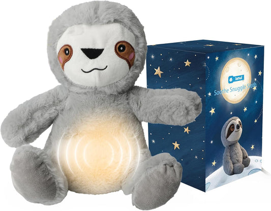 Breathing Stuffed Animal,Soothing Stuffed Animal for Anxiety Relief with Realistic Breathing Motion, Calming Music, Gentle Lights,Machine Washable,Ideal for Baby Adult and Relaxation (Sloth)