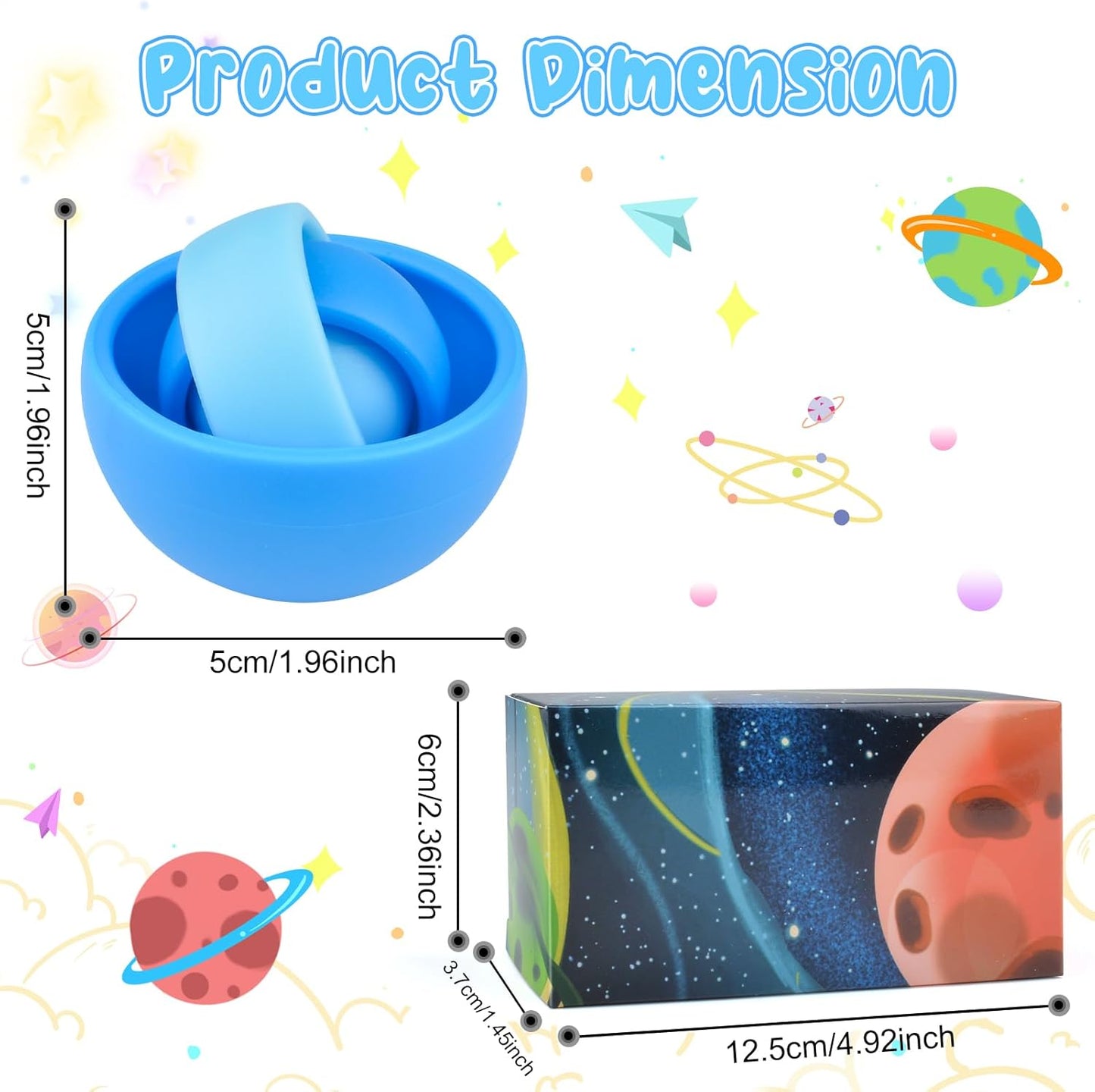 Fidget Toys Adults, Fidget Gyro Toys for Kids, Gift Ideas for Boys Girls 8-12 Teens Halloween New Year Party Favors Classroom Prizes, ADHD Autism Stress Relief Finger Toys