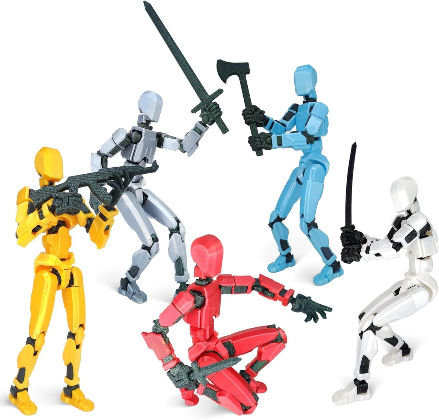 Titan 13 Action Figure, T13 Action Figures 3D Printed Multi-Jointed Movable, Nova 13 Action Figure Lucky 13 Action Figure Dummy 13 Action Figure, Game Gifts Valentines Gifts (Red)