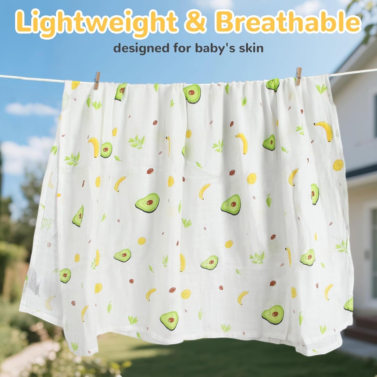 Cotton Muslin Swaddle Blankets for Newborn - 4 Pack Breathable Receiving Blankets for Baby - 47''X47'' Large Soft Thin Unisex Baby Blanket Burp Clothes Baby Bath Towel Stroller Cover