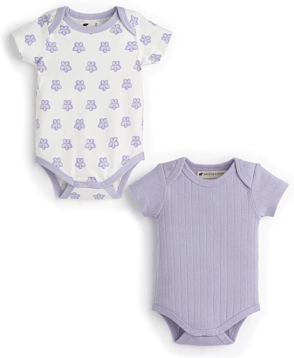 MONICA + ANDY Baby Organic Short Sleeve Jack + Jill Bodysuit