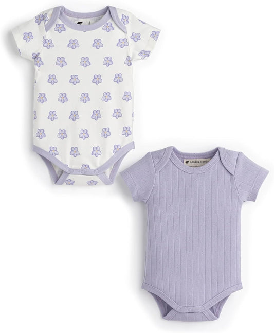 MONICA + ANDY Baby Organic Short Sleeve Jack + Jill Bodysuit