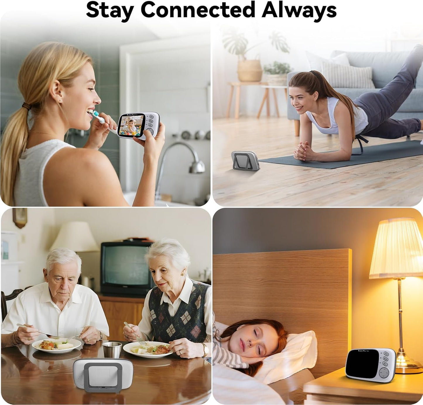 No WiFi Baby Monitor with Camera and Audio,Lag-Free Connection,Plug & Play,IPS Screen,HD Camera,Night Vision, 2-Way Talk,8 Lullabies,1000ft Range,Portable Baby Monitor,2025 Parents' Trusted Choice