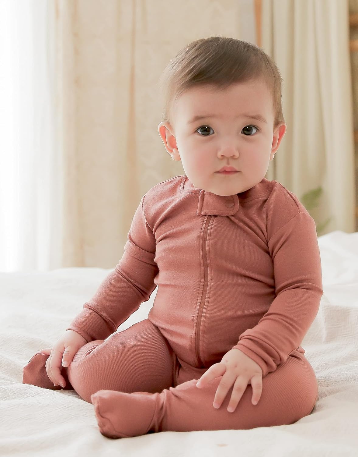 VAENAIT BABY Infant Toddler Boys Girls Footed One-Piece Sleep and Play Premium Modal Pajamas 1-2 Pieces