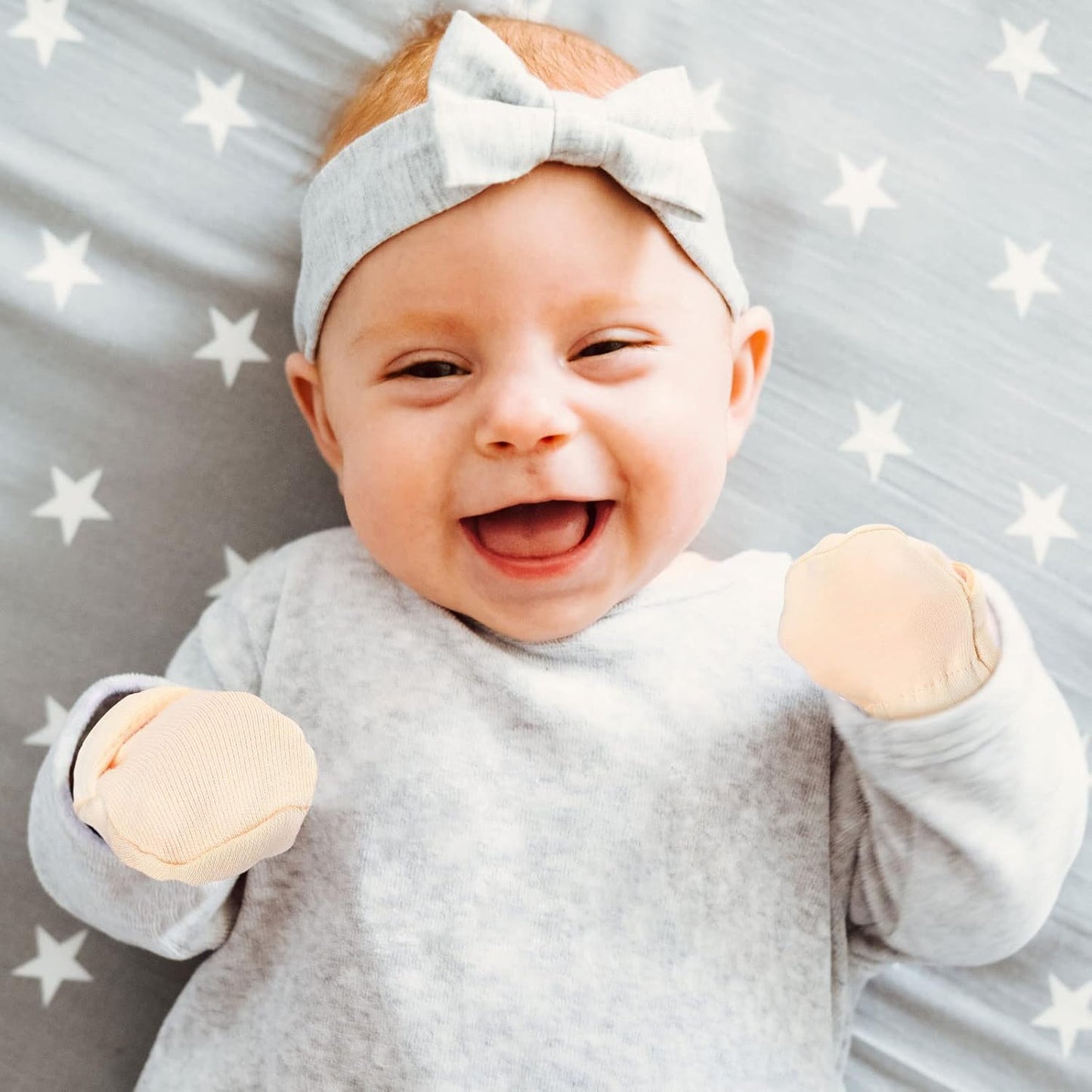 Newcotte 12 Pairs Adjustable Preemie Baby Mittens No Scratch Newborn Cotton Breathable Gloves Warm Mitts for Boys Kids