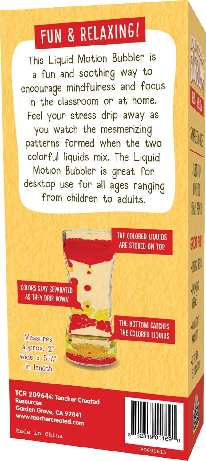 Red & Yellow Liquid Motion Bubbler