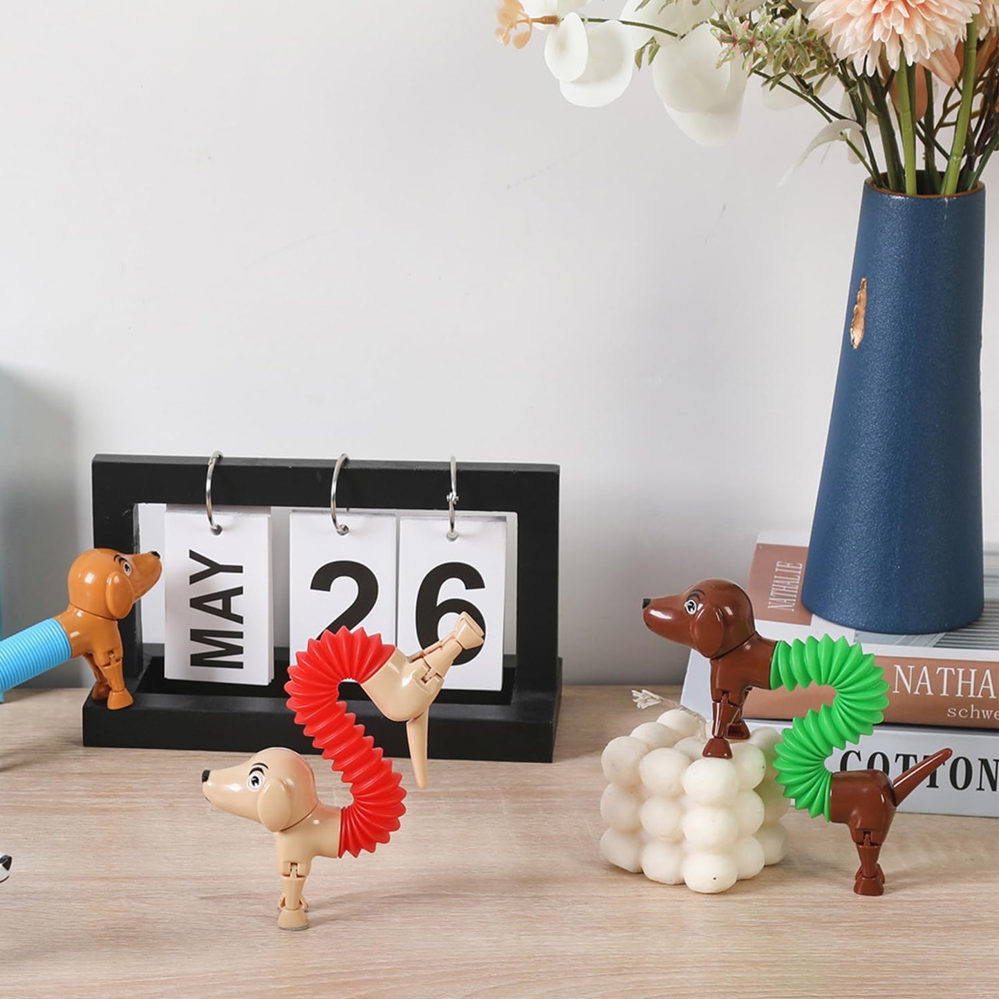 Robot dog,Dog pop tubes,Toy Dog,Animal pop Tubes,Fidget Toys for Kids,Sensory Toys for Kids 5-7,Dog Party Favors,autism sensory products,sensory toys for kids with autism,toys for ages 5-7（4 Pack Dog）