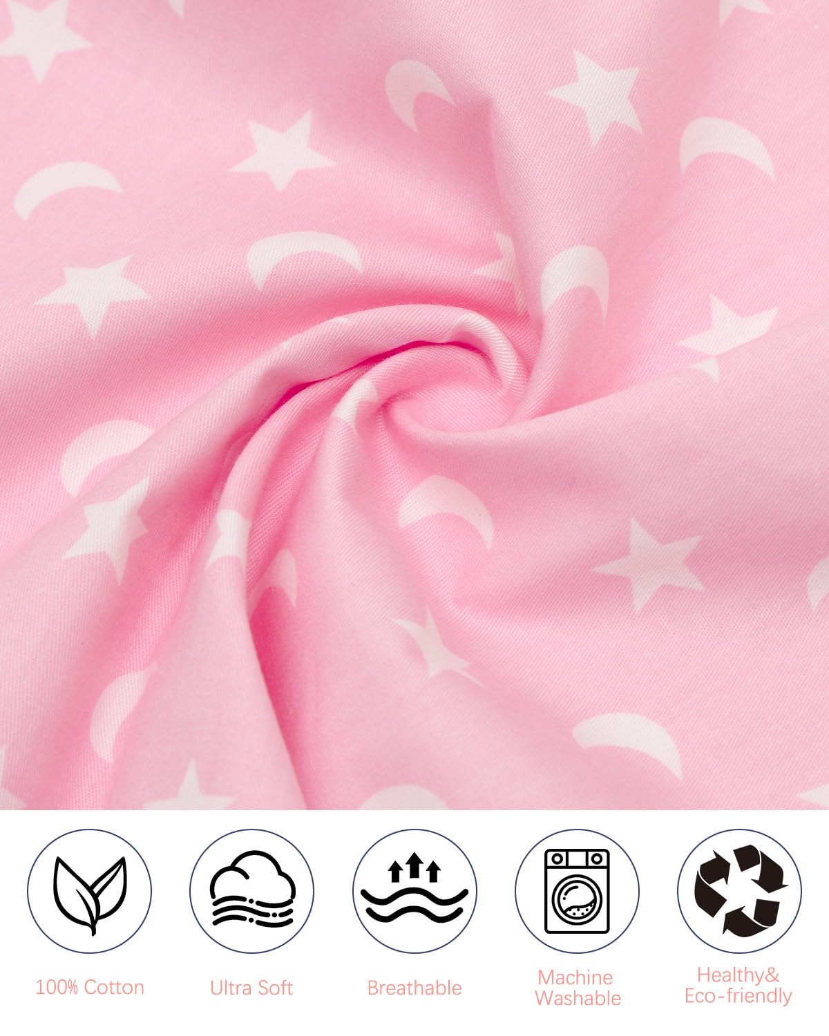 ALVABABY Toddler Pillowcases Fits 14x20in,13x18in Kids Cotton Baby 2 Packs Envelope Kids Pillow Cover for Boy Girl Sleeping Travel 2L-FTP18A