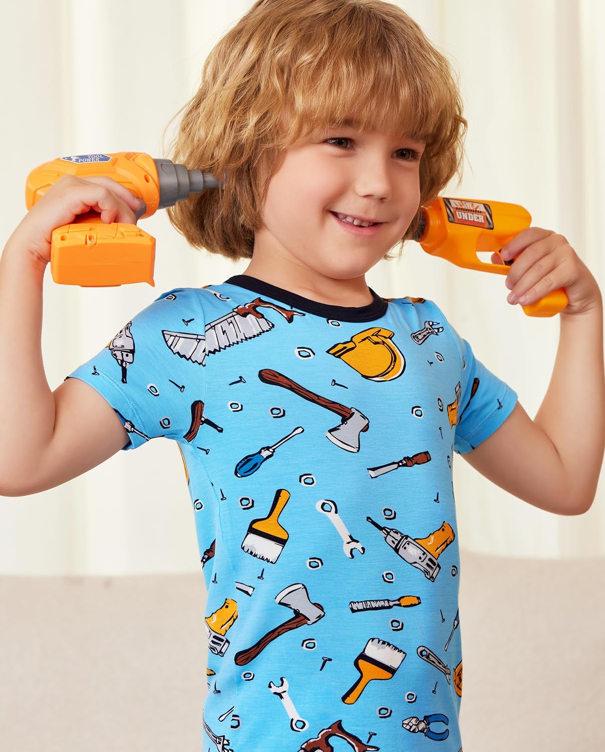 Bamboo Viscose Toddler Animal Pajamas Boys Girls Kids Cool Short Summer 12M-8Y Snug fit Pjs Set 2pcs