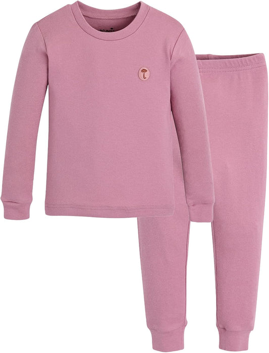 moimoln 6M-8Y Modal Cotton Solid Soft Breathable Baby Toddler Boys Girls Snug fit Pjs Long Sleeve Pajamas Set Sleepwear Daily