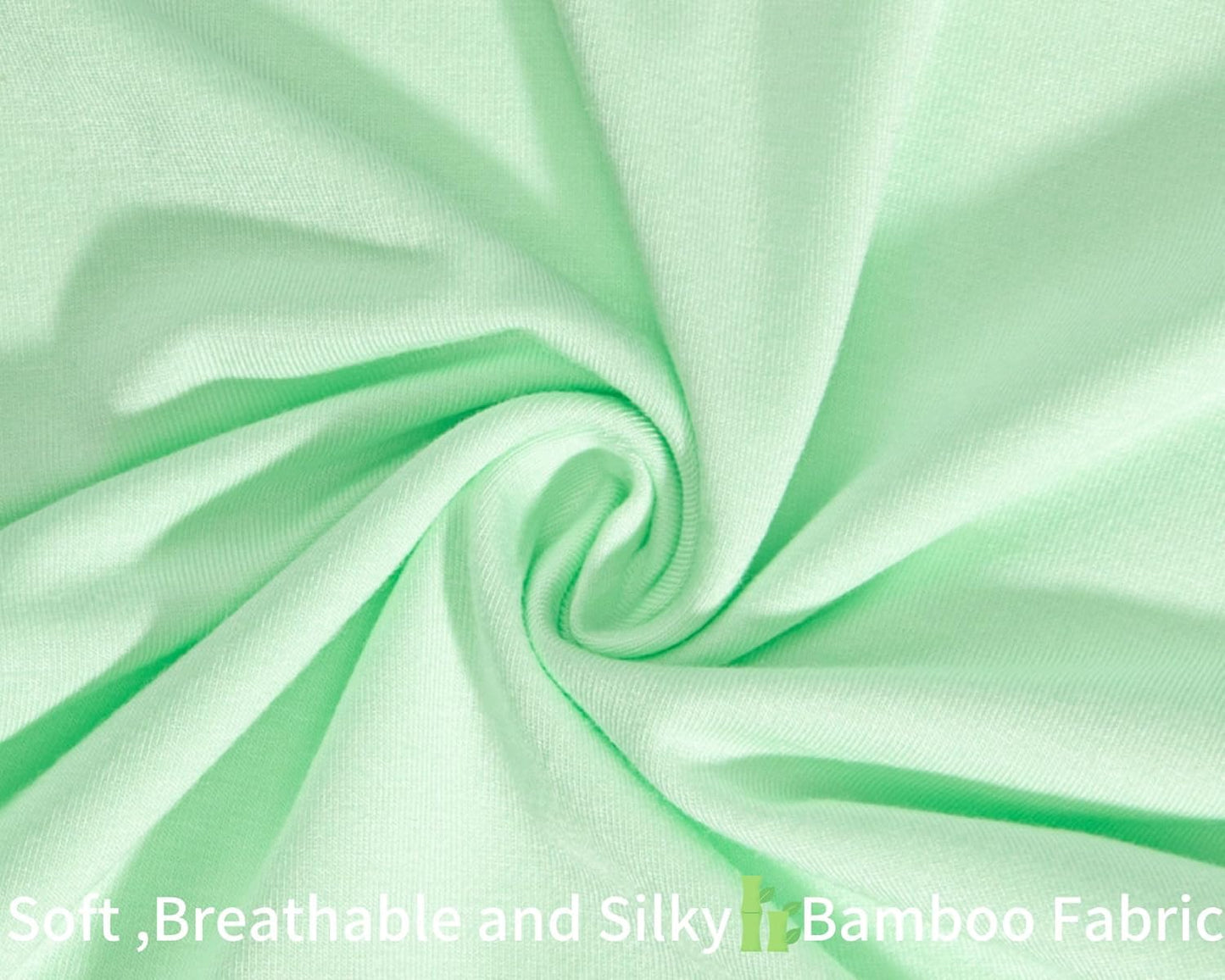 GUISBY Rayon Baby Pajamas, Short Sleeve Footless Rompers, Snap Closure Sleeper for Boy Girls